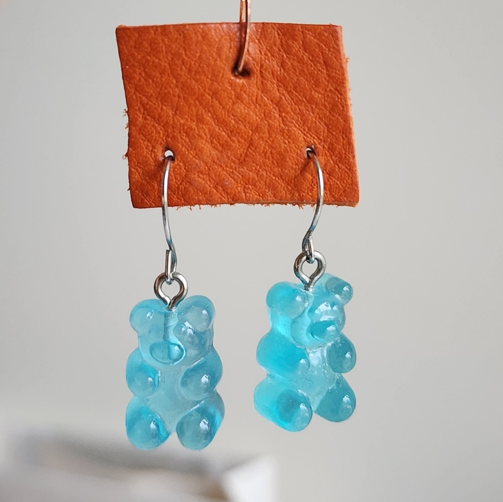 Y2K Blue Gummy Bear Earrings
